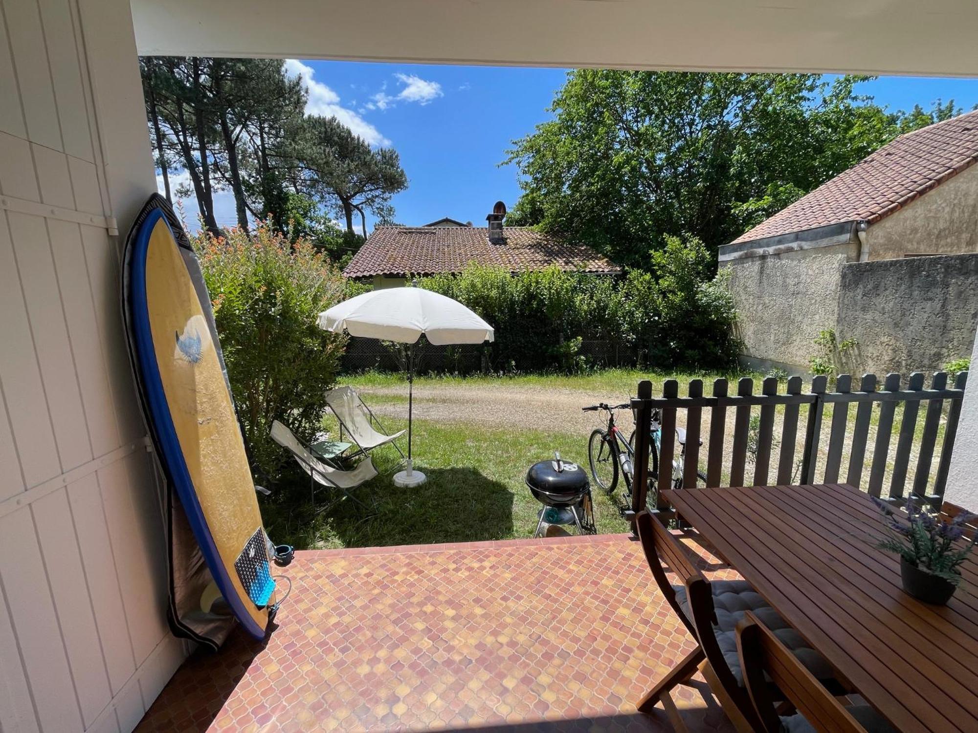 Appartement Avec Chambre, Terrasse Et Jardinet Proche Plage, Foret Pins, Piste Cyclable, Lac Mimizan Luaran gambar