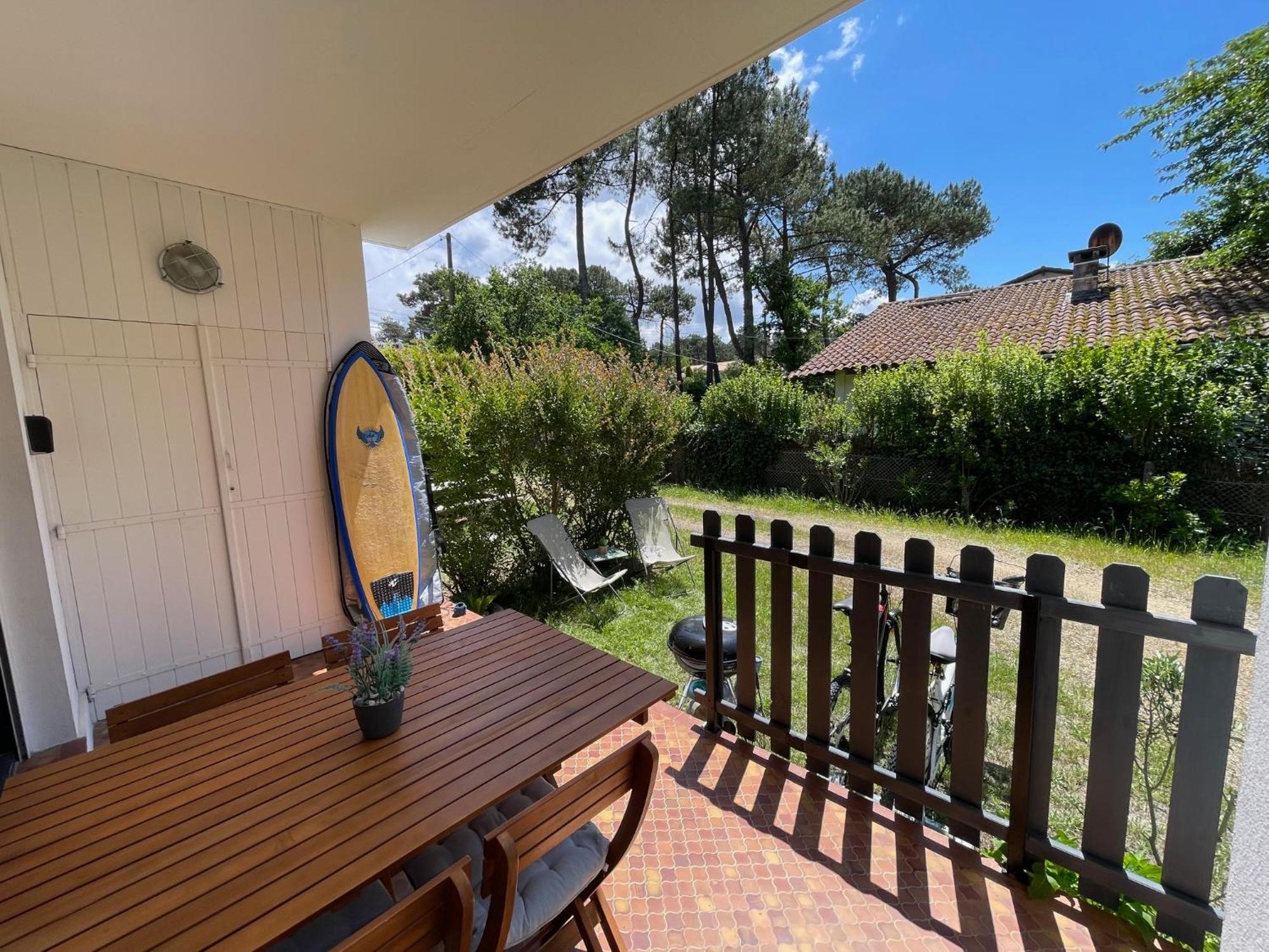Appartement Avec Chambre, Terrasse Et Jardinet Proche Plage, Foret Pins, Piste Cyclable, Lac Mimizan Luaran gambar